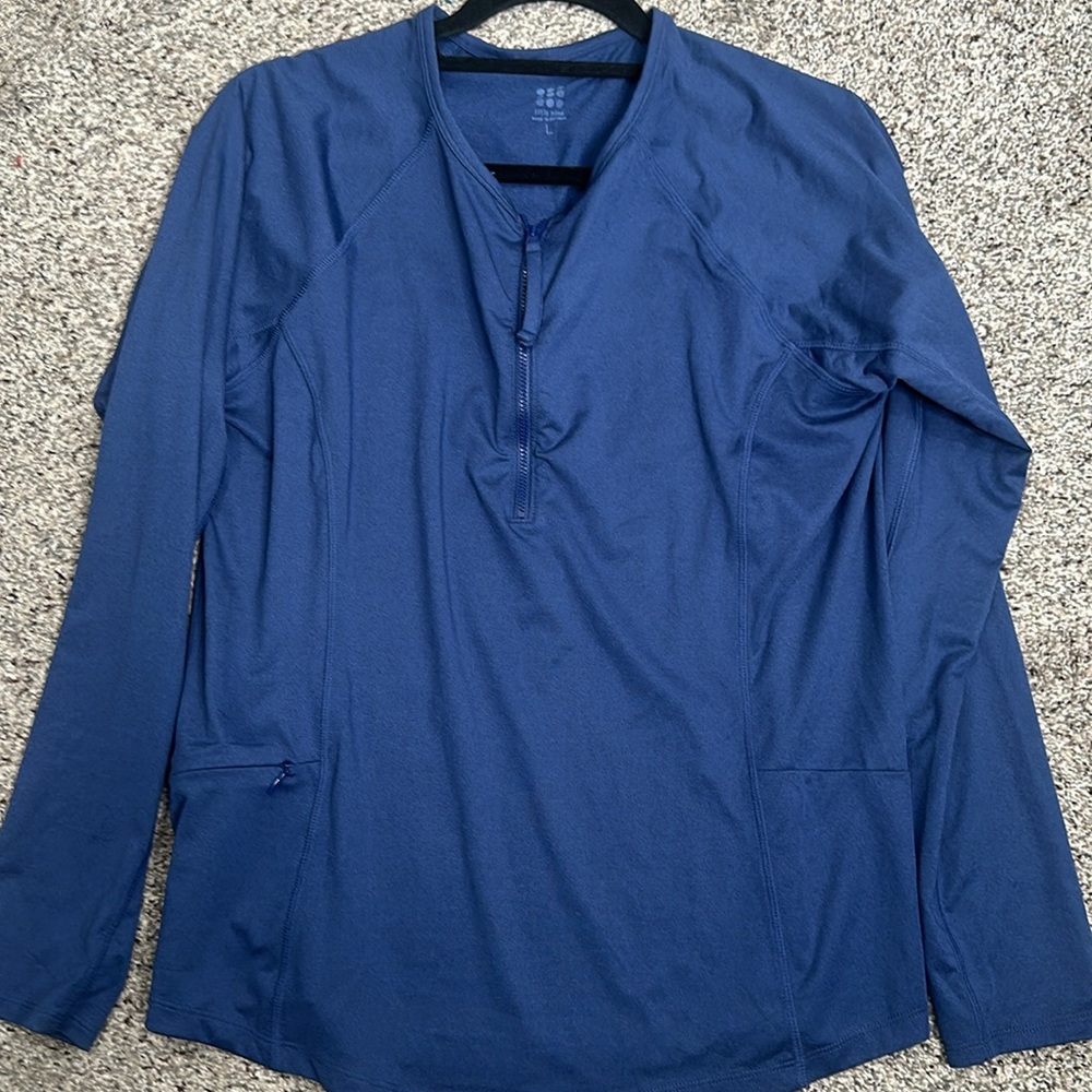 Title nine half zip top navy blue size L active wear gym - Picture 5 of 7